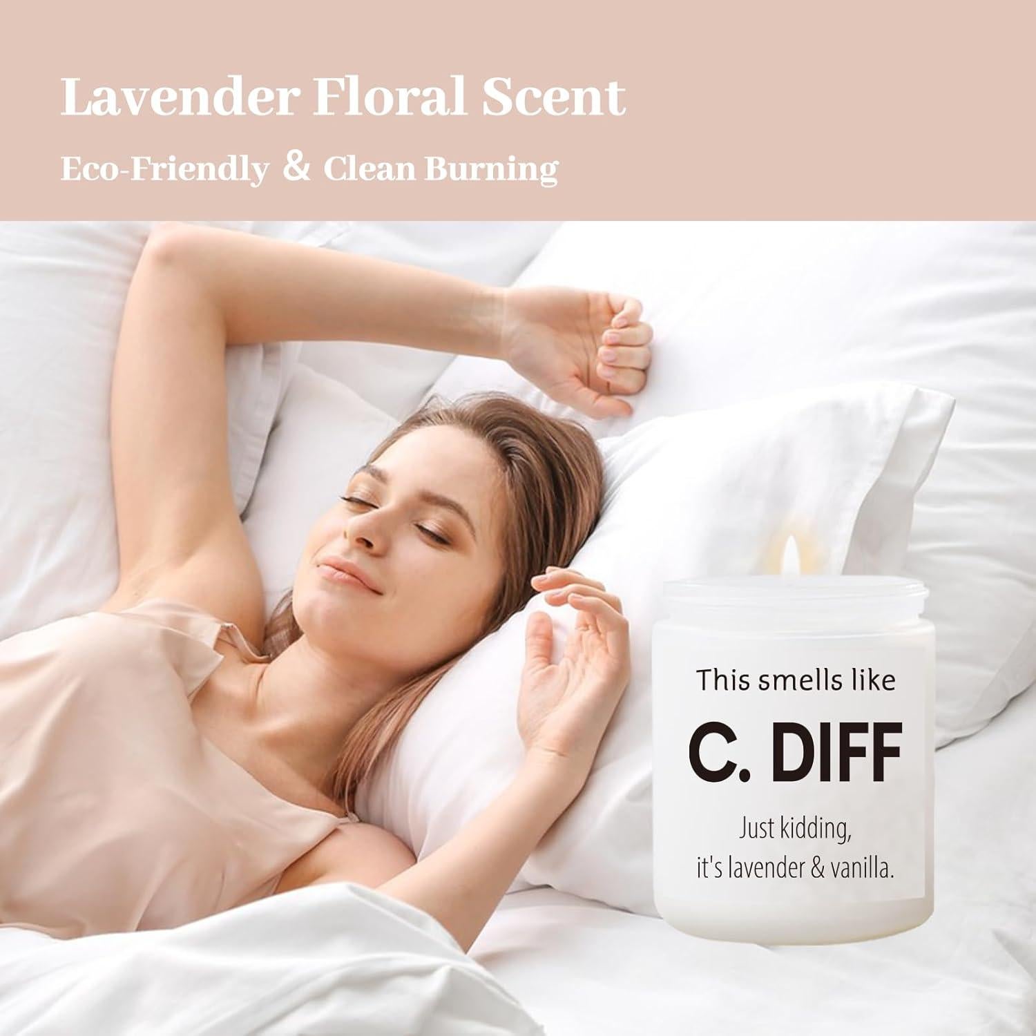 Vela Aromática de Lavanda SUEHHYY 198g - Regalo para Enfermeras