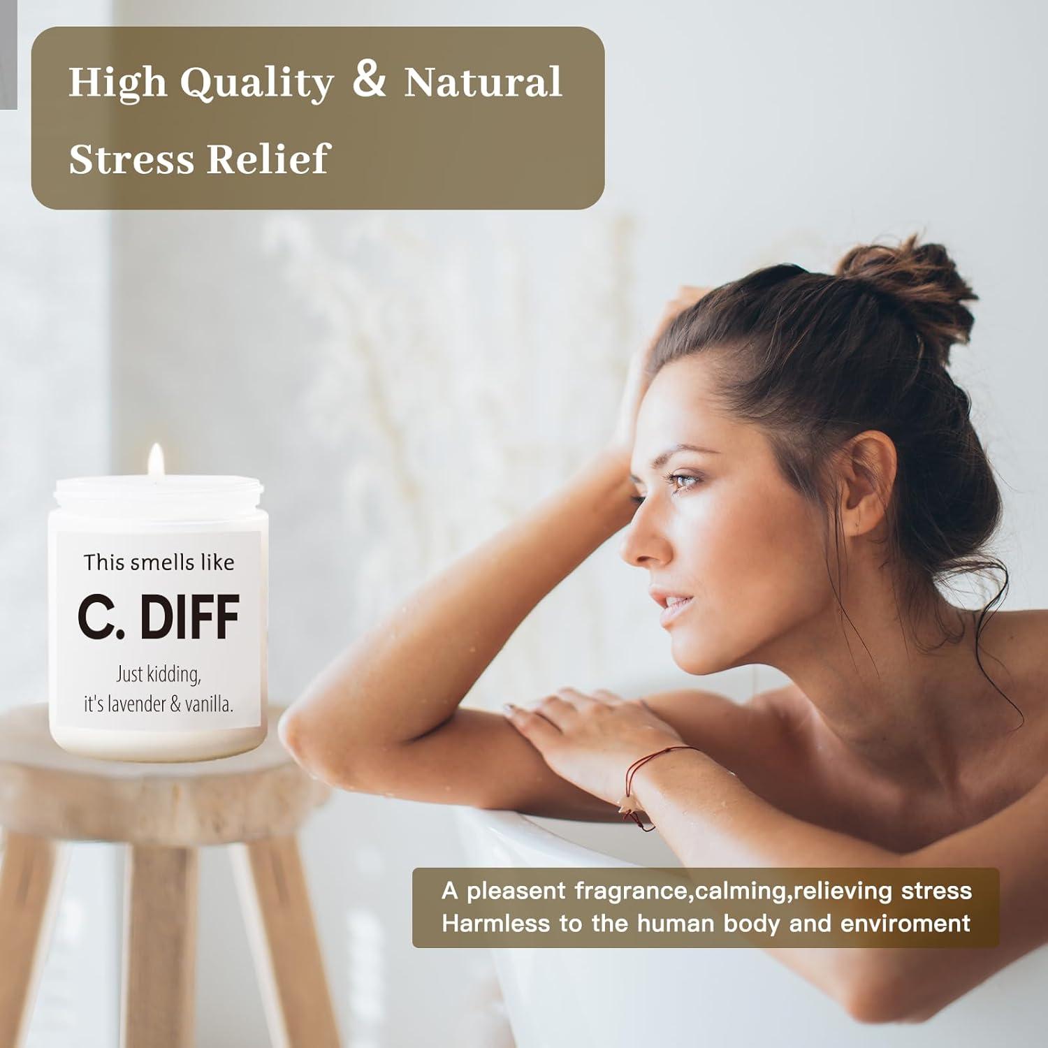 Vela Aromática de Lavanda SUEHHYY 198g - Regalo para Enfermeras