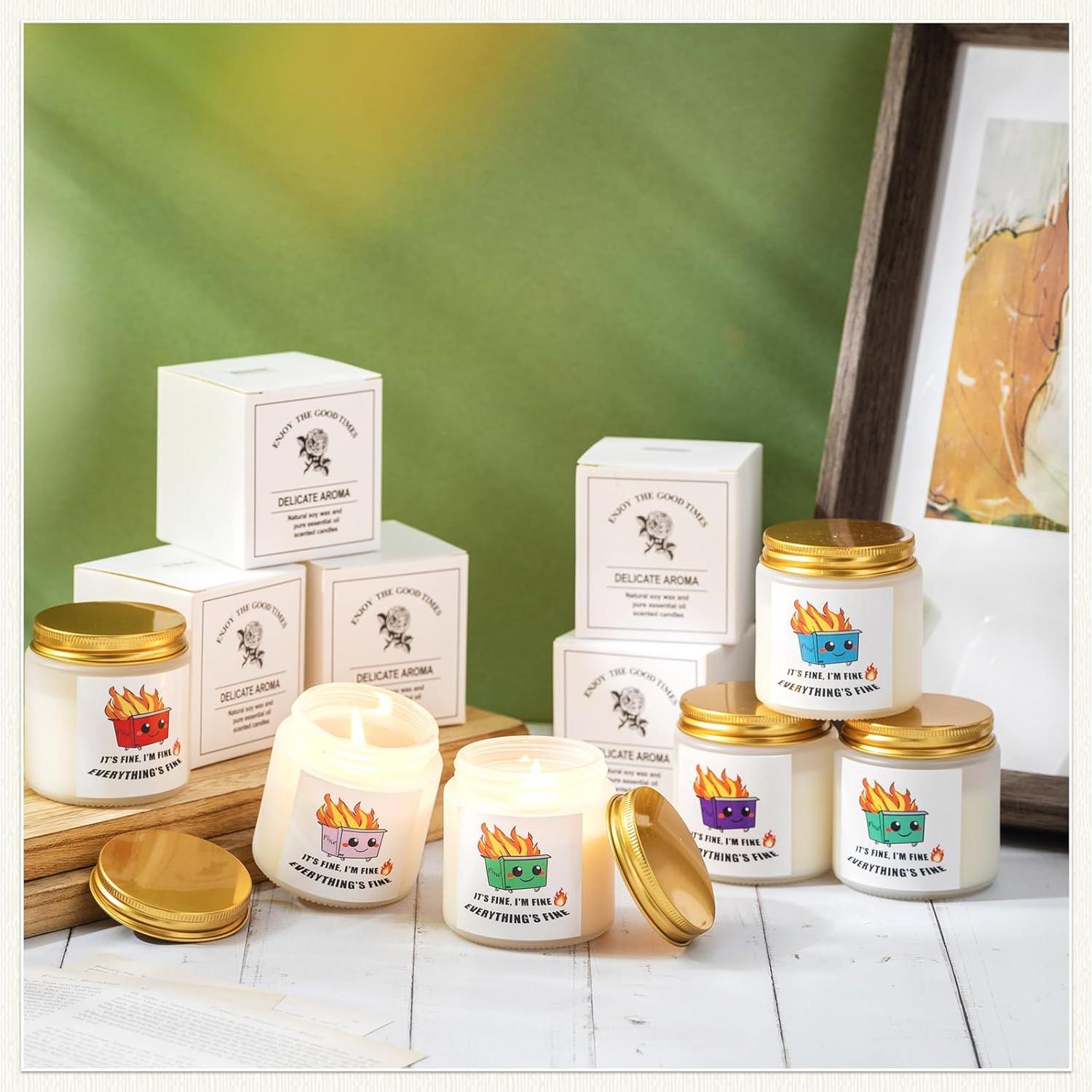 Paquete de 12 Velas Aromáticas de Soja Conelist - 6 Fragancias