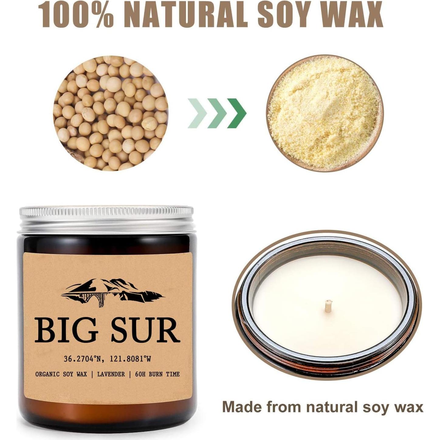 Vela Aromática Big Sur - Cera de Soja 8oz - 50 horas