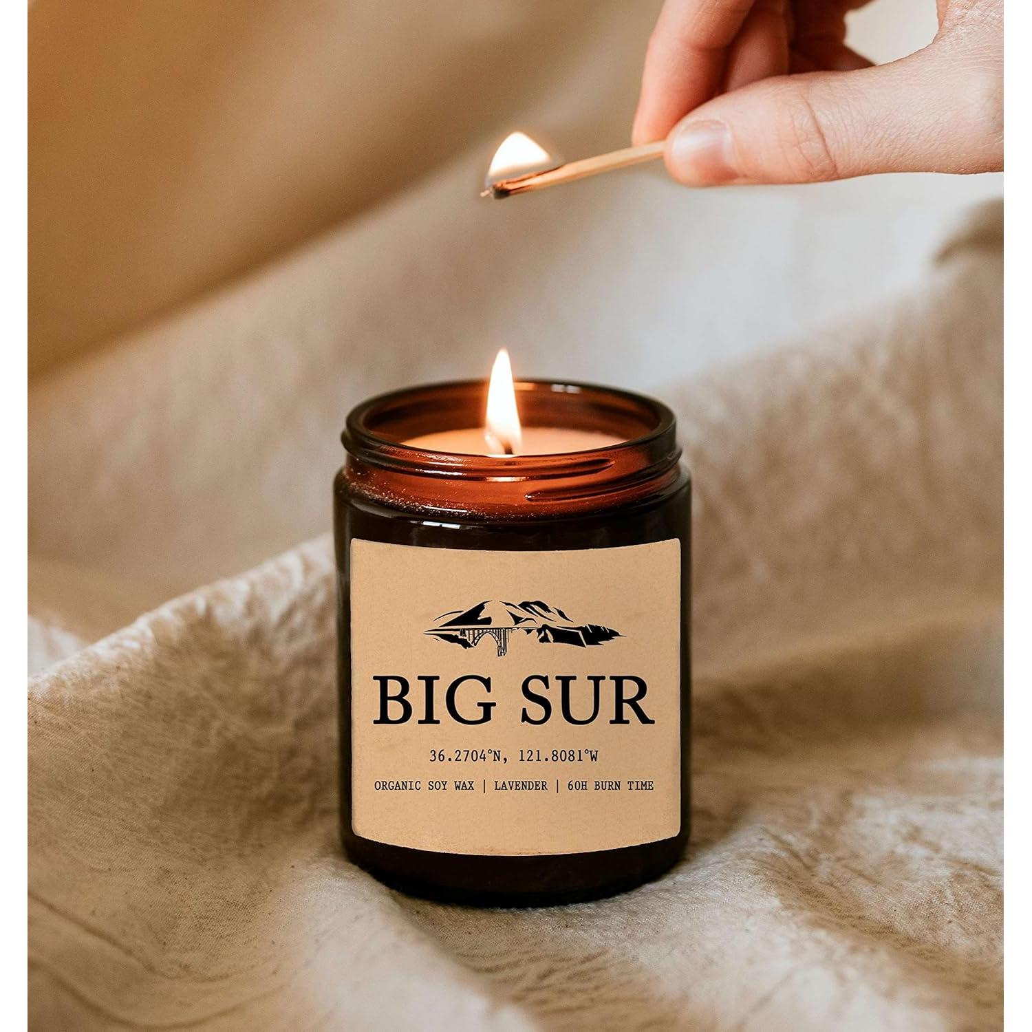 Vela Aromática Big Sur - Cera de Soja 8oz - 50 horas