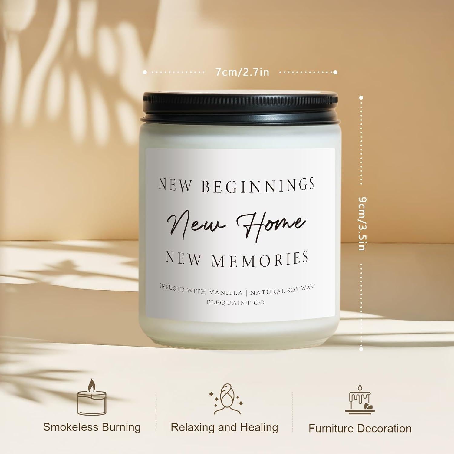 Vela Aromática de Vainilla Elequaint - Regalo Inauguración Casa