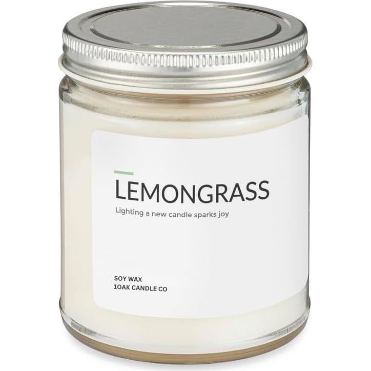 Vela Aromática de Soja 1OAK Hierba de Limón 198g - Larga Duración