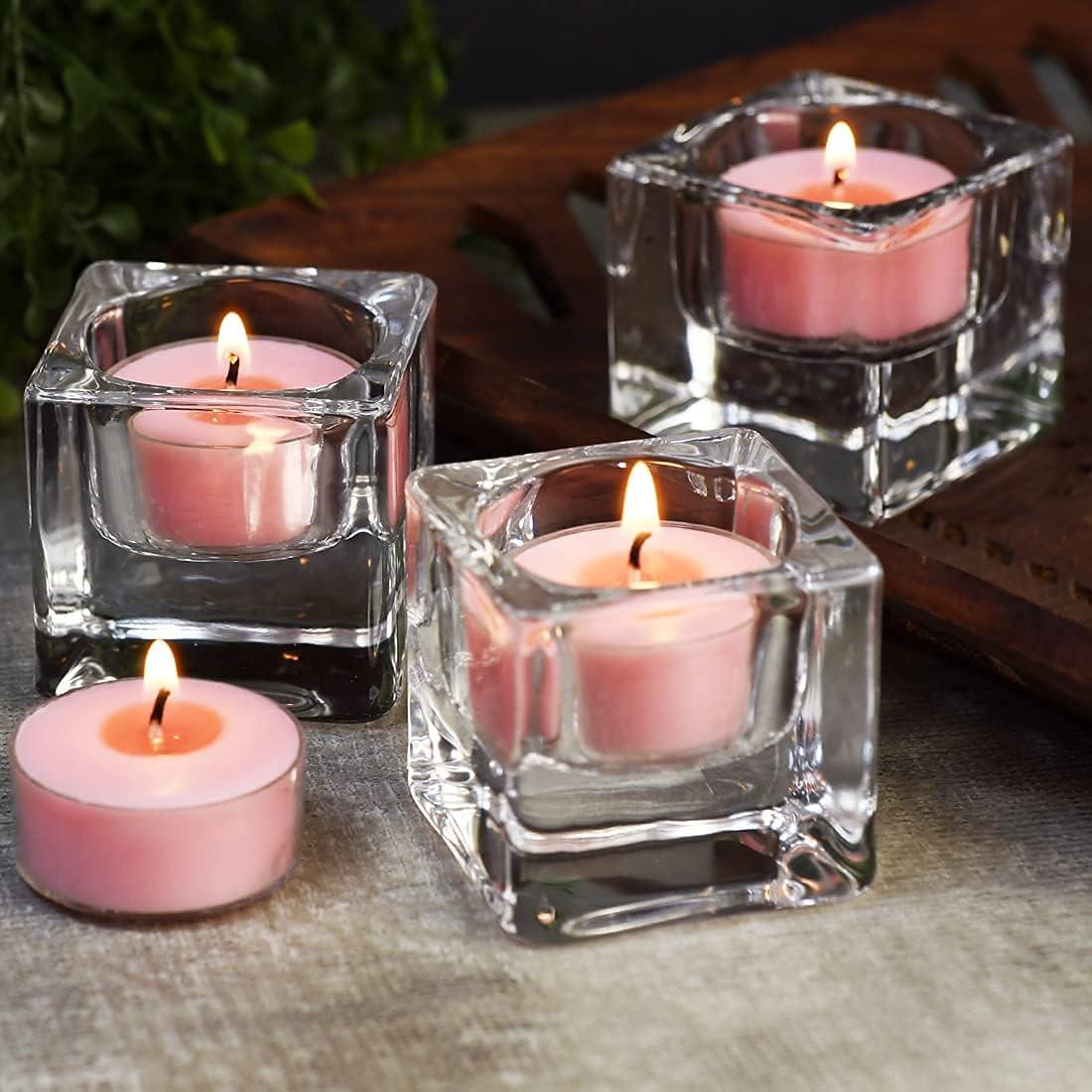 Set de Velas Aromáticas DEYBBY de Cera de Soja - 12 Piezas Rosa