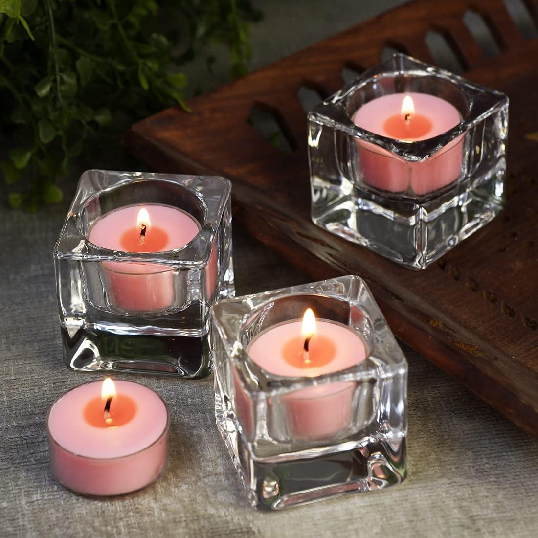 Set de Velas Aromáticas DEYBBY de Cera de Soja - 12 Piezas Rosa