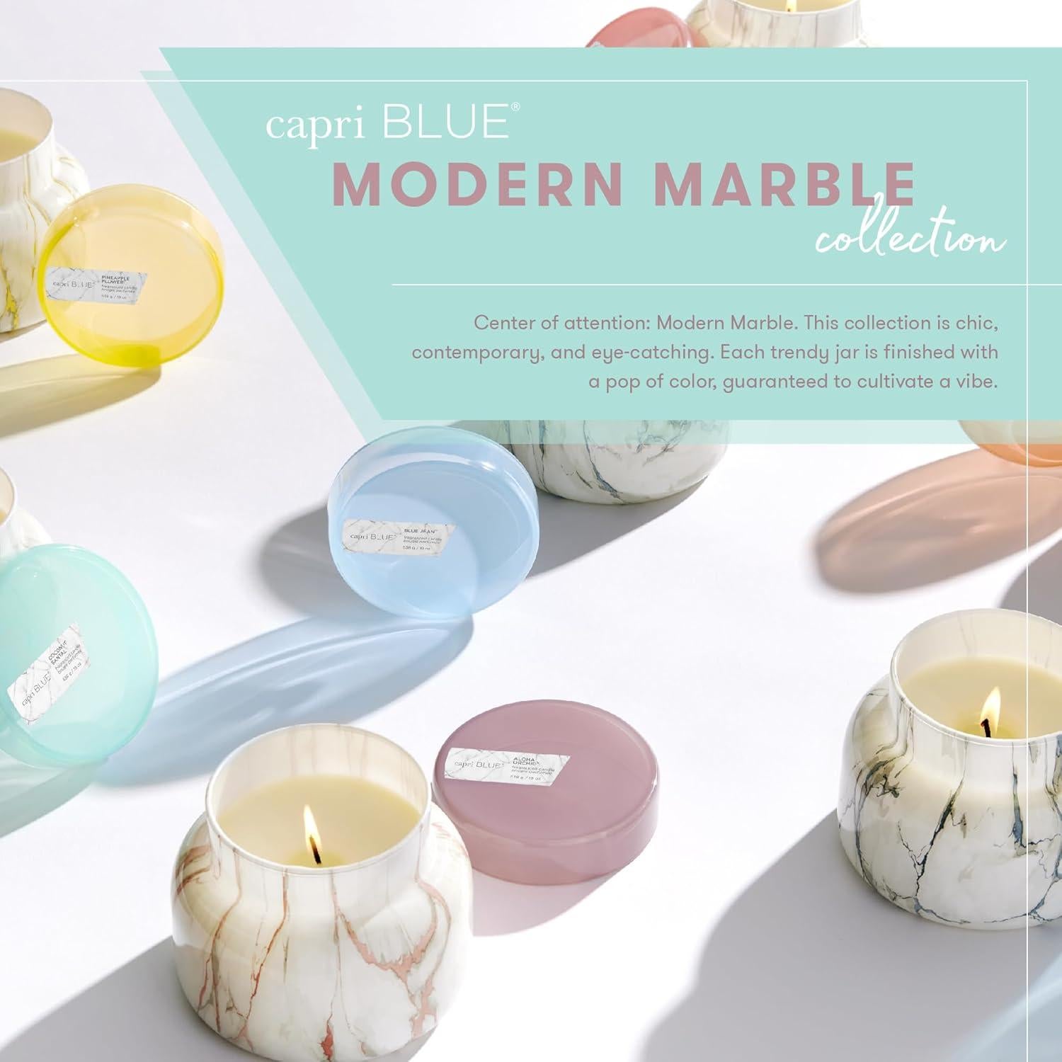 Vela Aromática Capri Blue Volcán - Tarro de Mármol 794 g