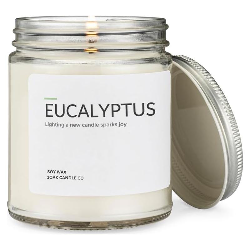 Vela Aromática de Soja 1OAK Eucalipto 198g - Larga Duración