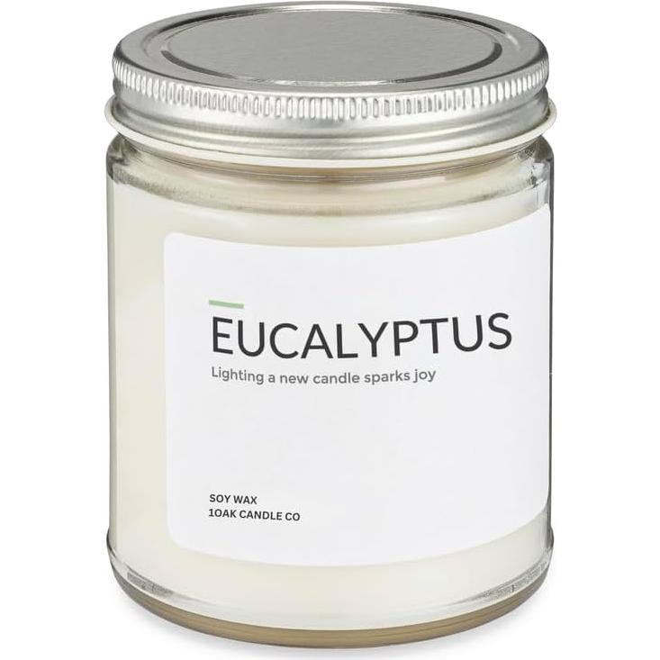 Vela Aromática de Soja 1OAK Eucalipto 198g - Larga Duración