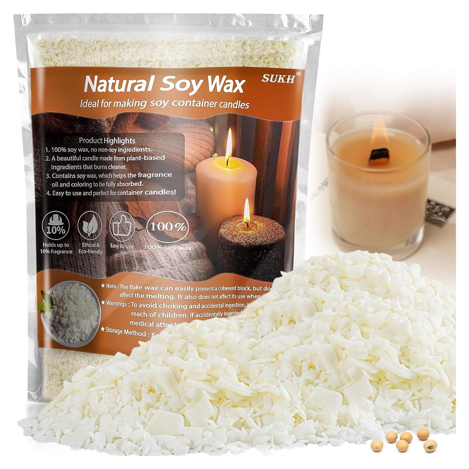 Cera de Soja Sukh 430g para Fabricación de Velas DIY Natural