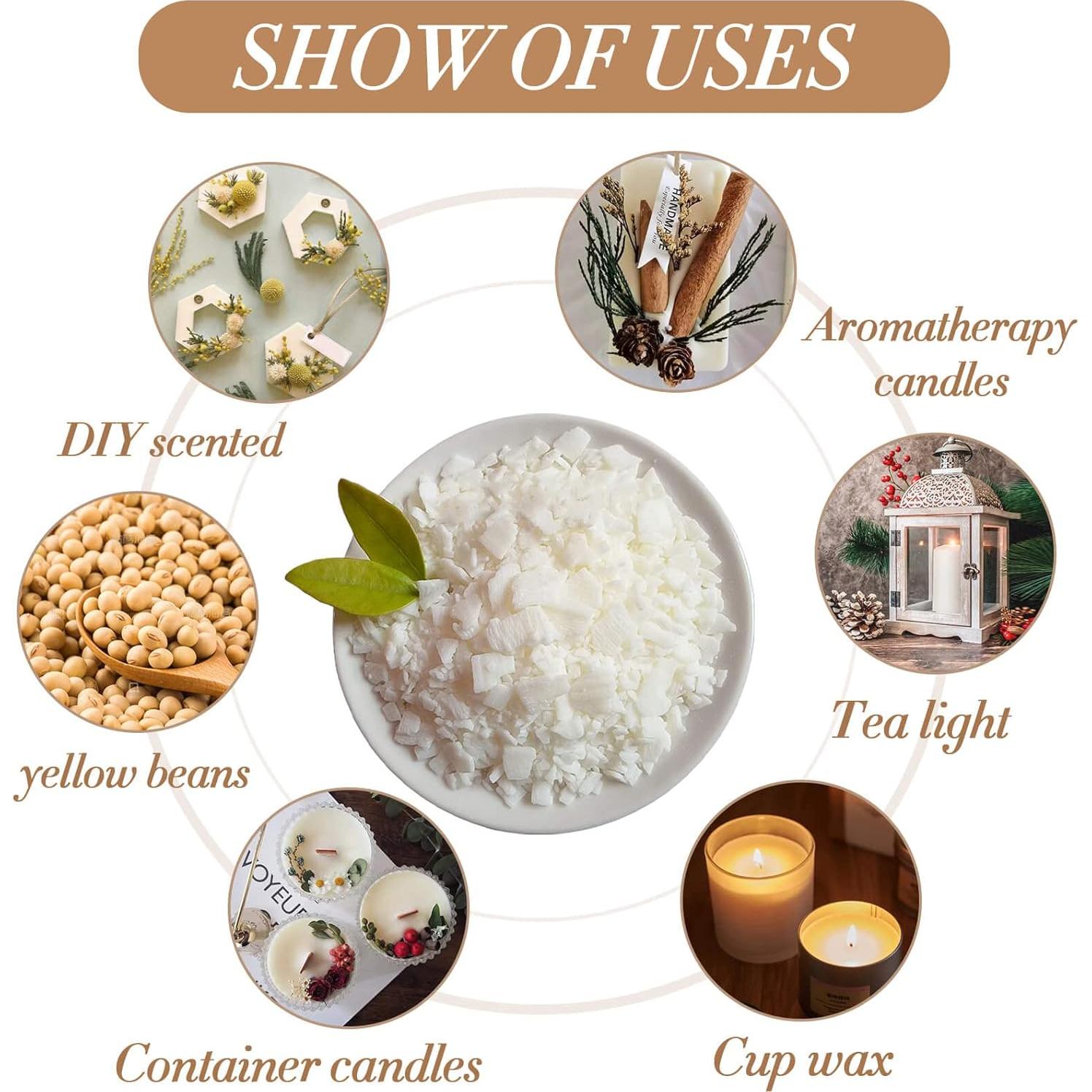 Cera de Soja Sukh 430g para Fabricación de Velas DIY Natural