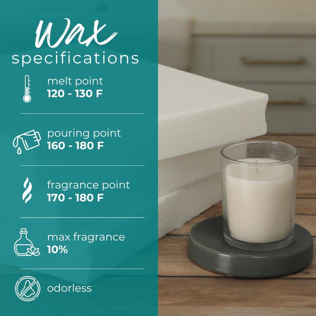 Cera de Coco y Soja para Velas Direct Candle Supply 4.54 kg + 50 Mechas