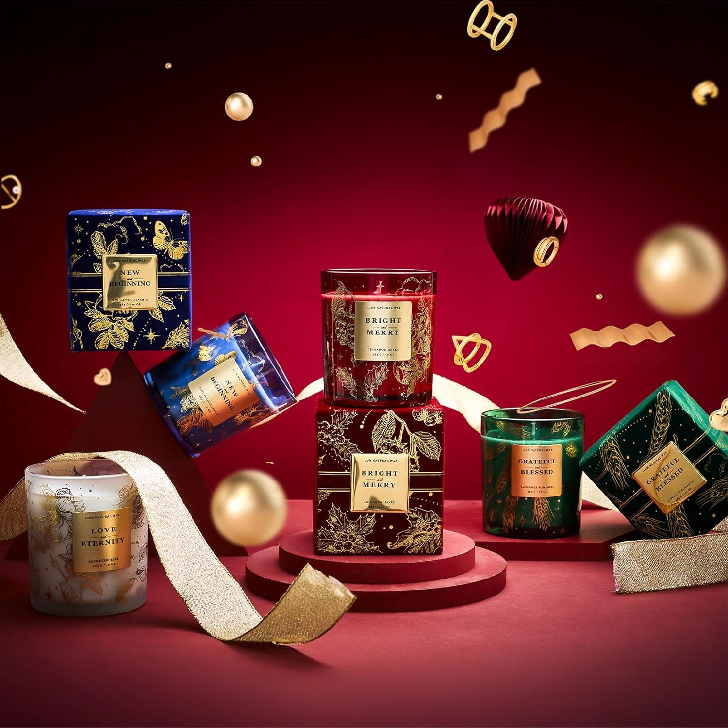 Vela Aromática M&SENSE Sándalo y Jazmín 10 oz Cera de Soja