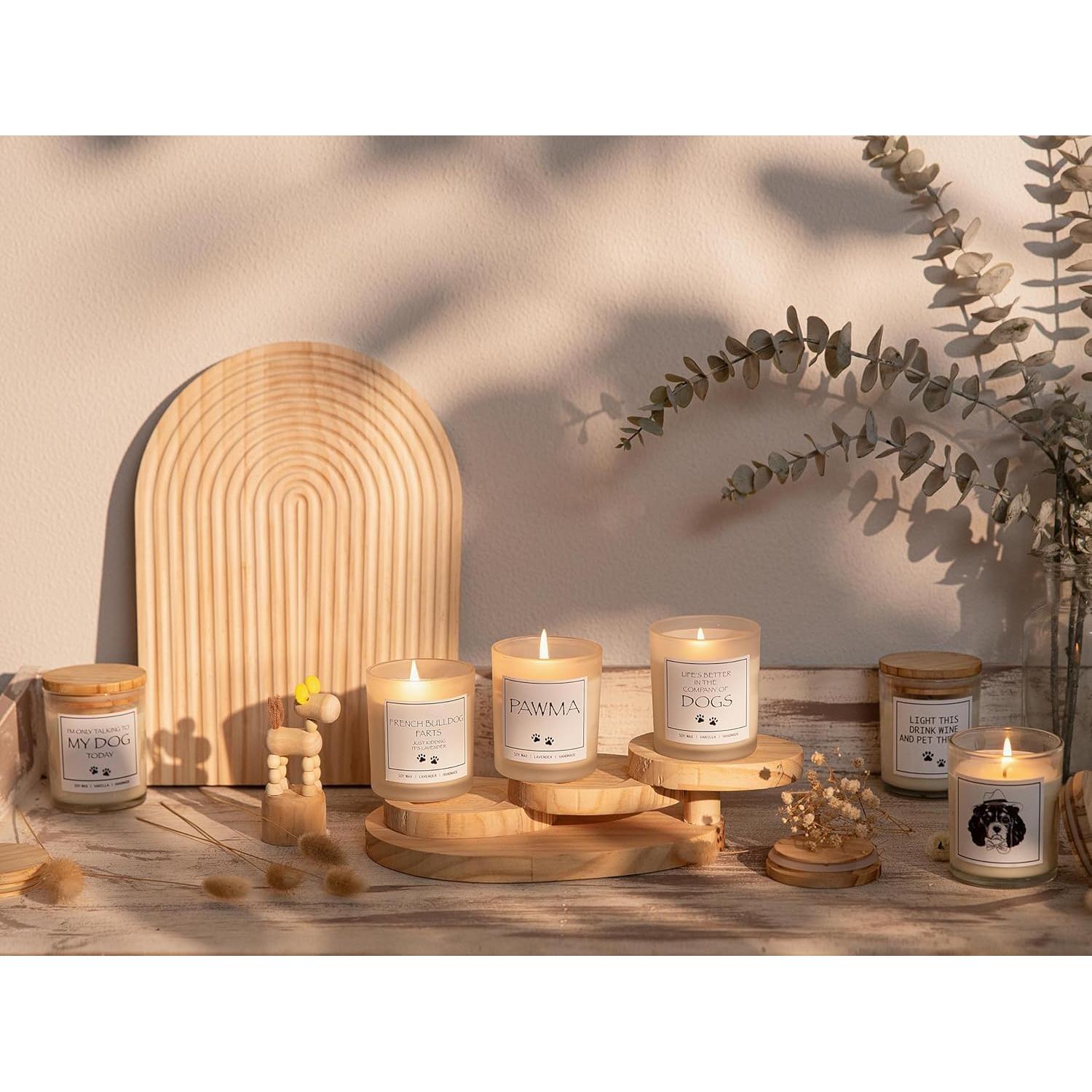 Vela Aromática Lavanda Amigable con Mascotas - Regalo Divertido