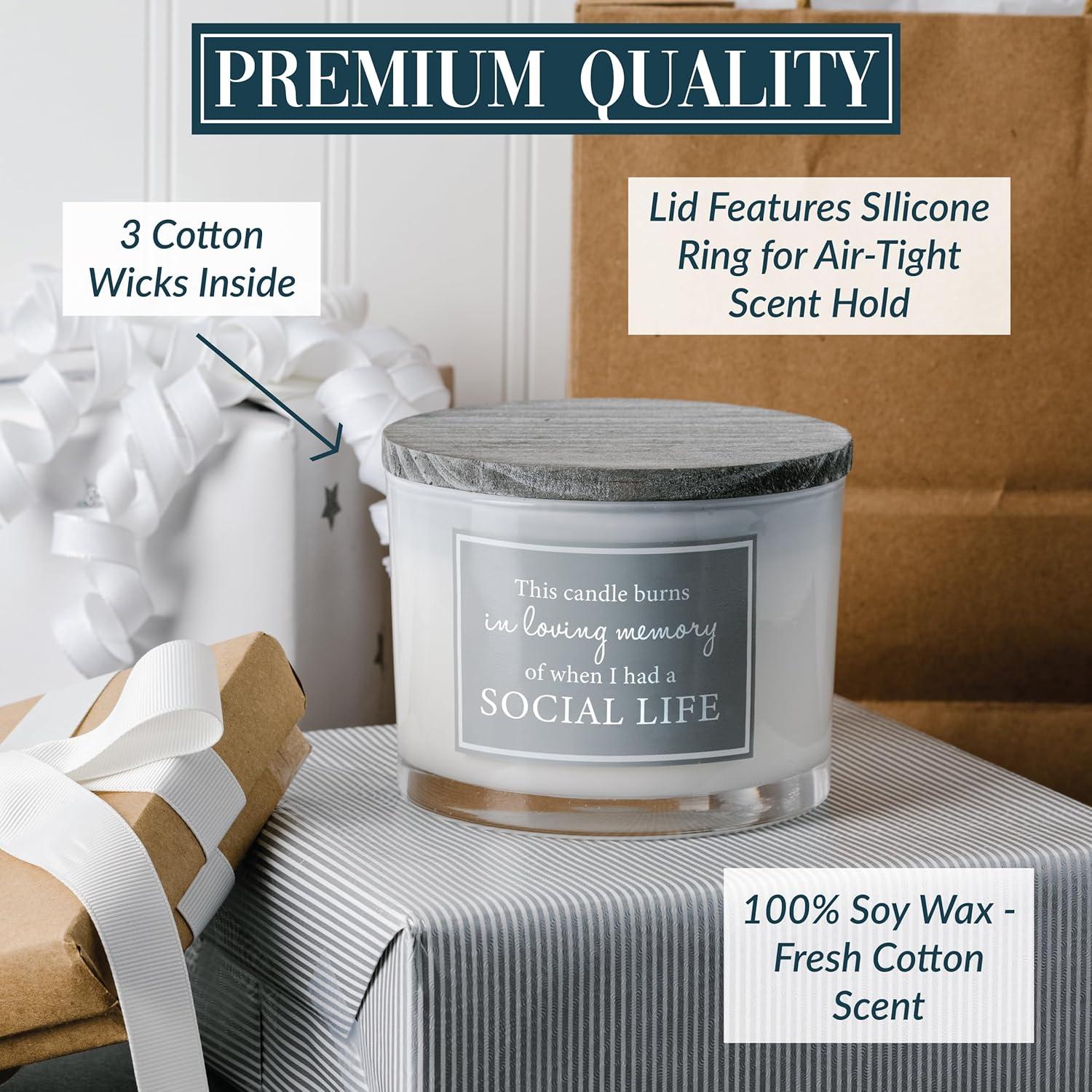 Vela de Cera de Soja Pavilion Gift 11oz Tres Mechas Algodón Fresco