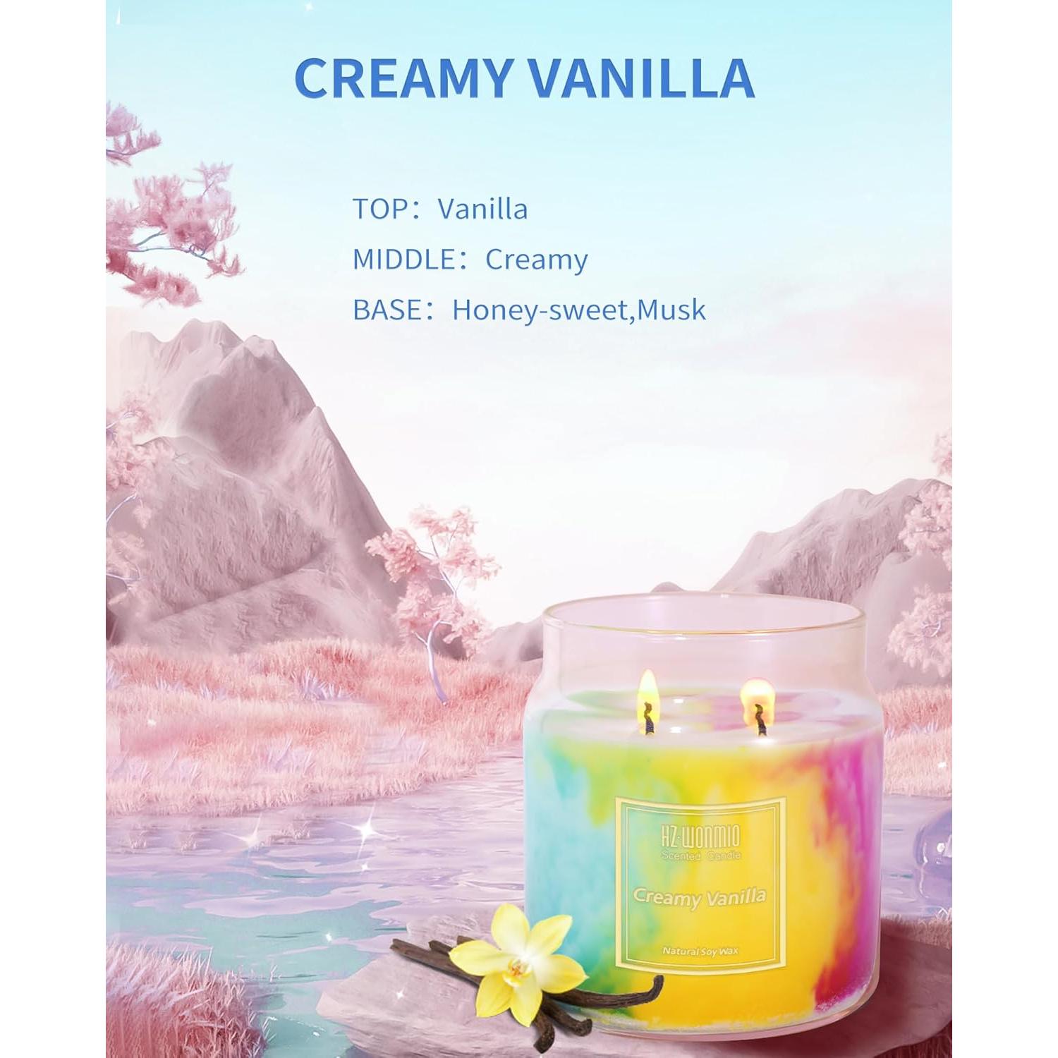 Vela Aromática HZ-WONMIO Vainilla Cremosa 340g 80 Horas