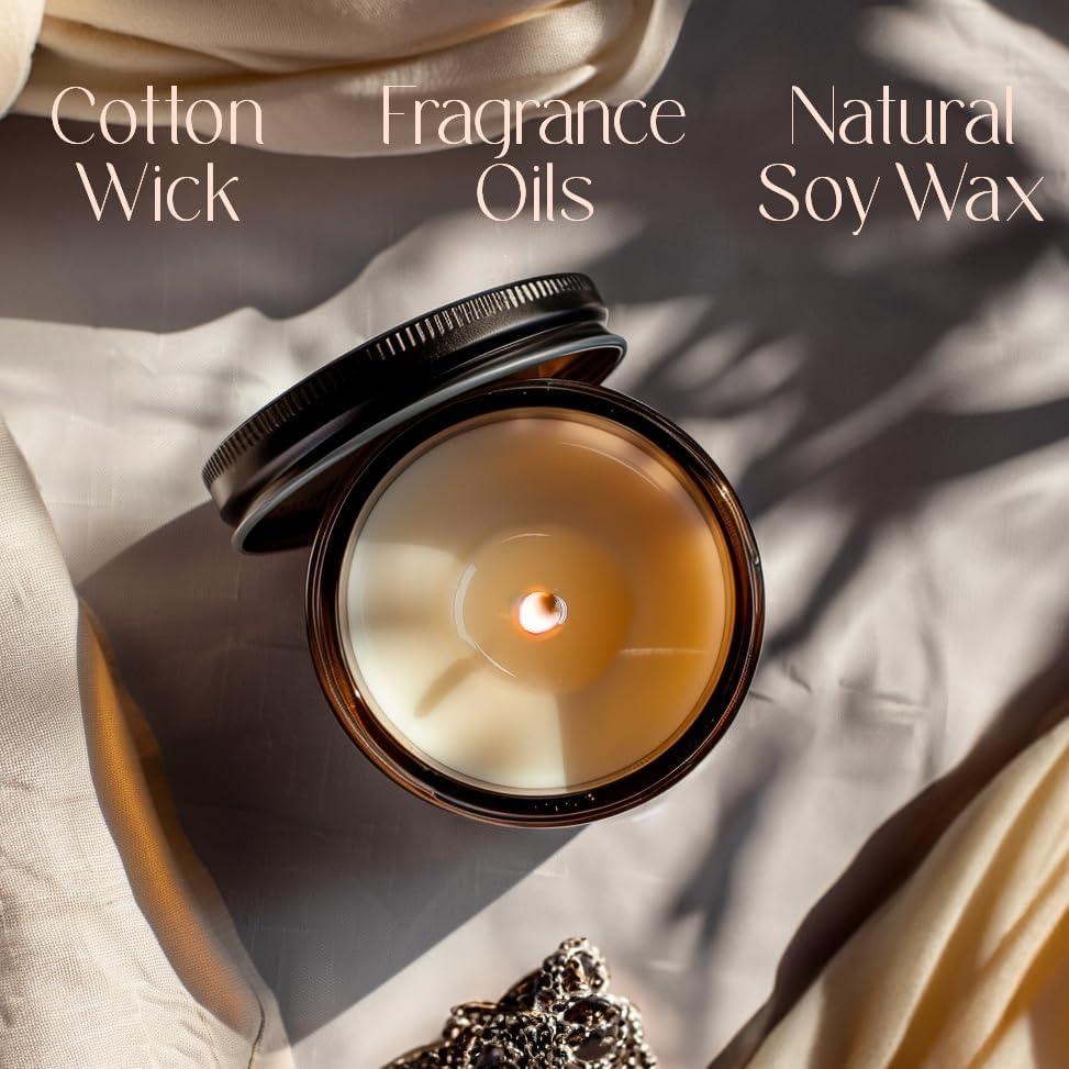 Vela Aromática de Palo Santo y Sándalo - Cera de Soja 226g