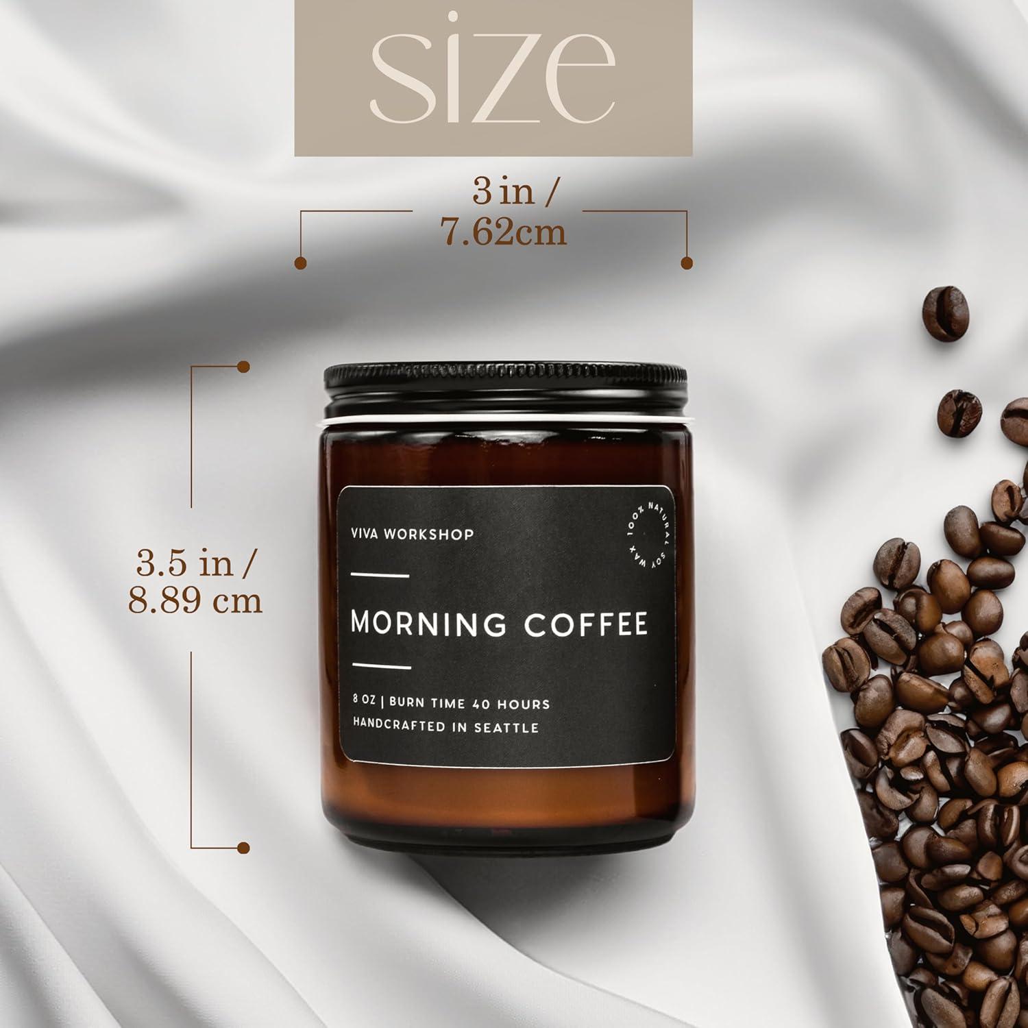 Vela Aromática de Cera de Soja Natural Morning Coffee 226g