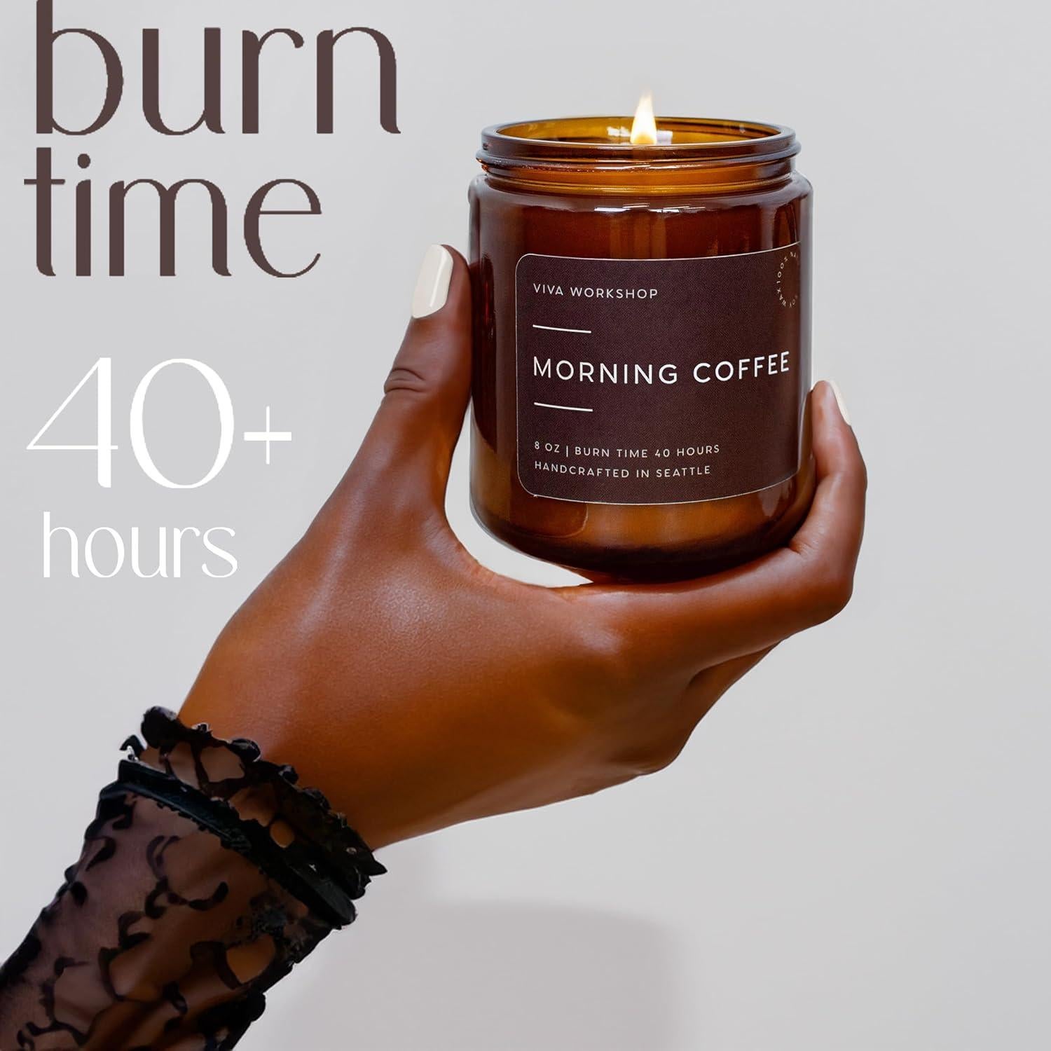 Vela Aromática de Cera de Soja Natural Morning Coffee 226g