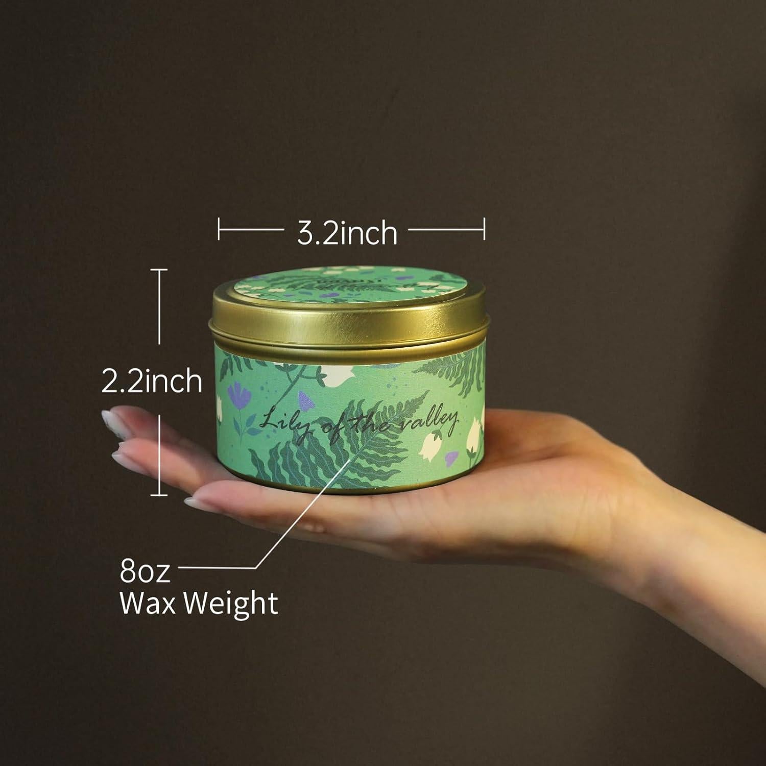 Juego de Velas Aromáticas HUANXI Lirio del Valle 4 Pack 32oz