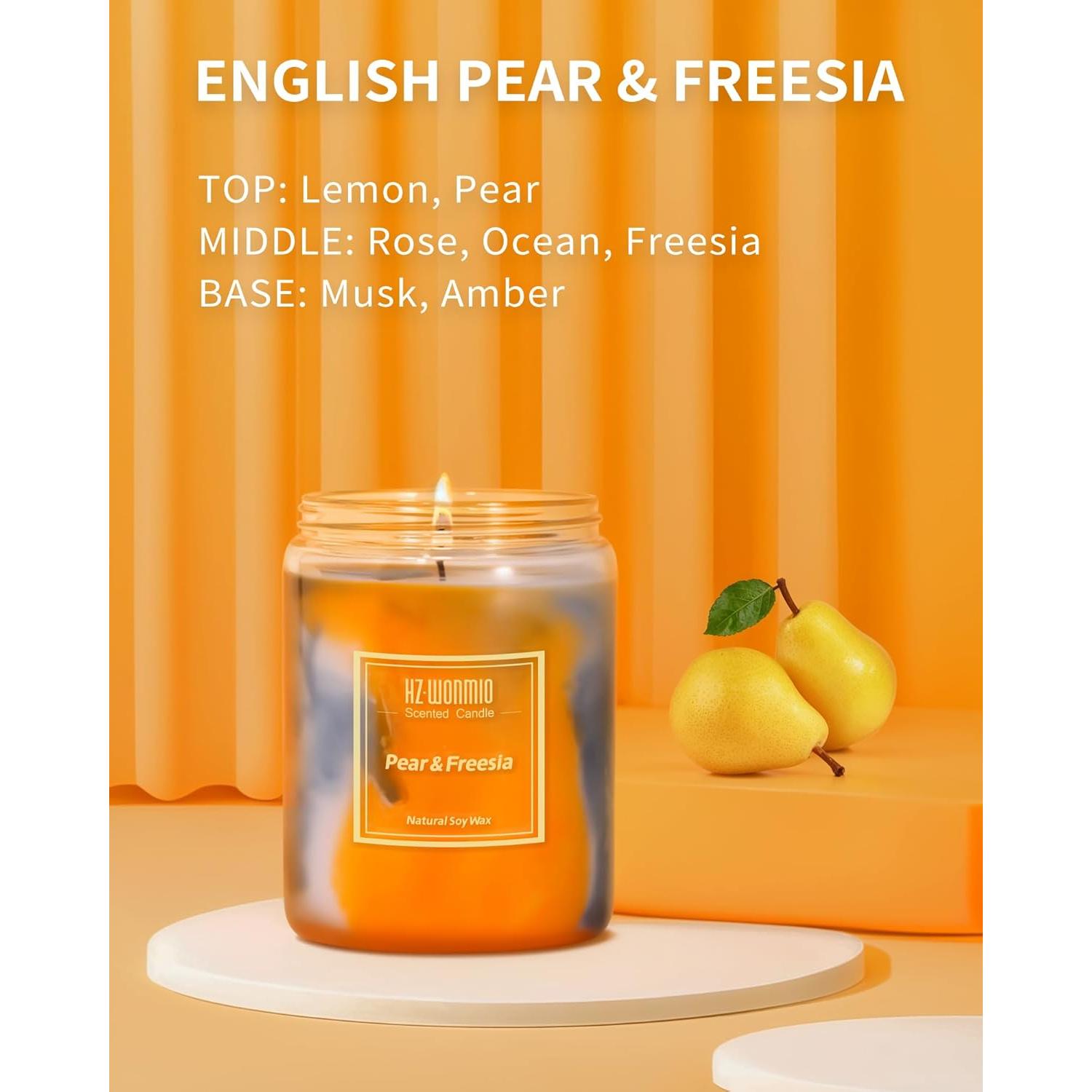 Vela Aromática HZ-WONMIO Fresia y Pera 270g - 80 Horas