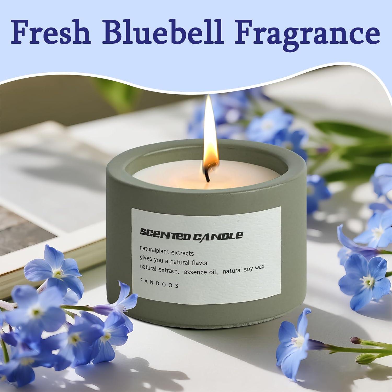 Vela Aromática de Cera de Soja BOLGRLONG en Taza Cemento 8cm