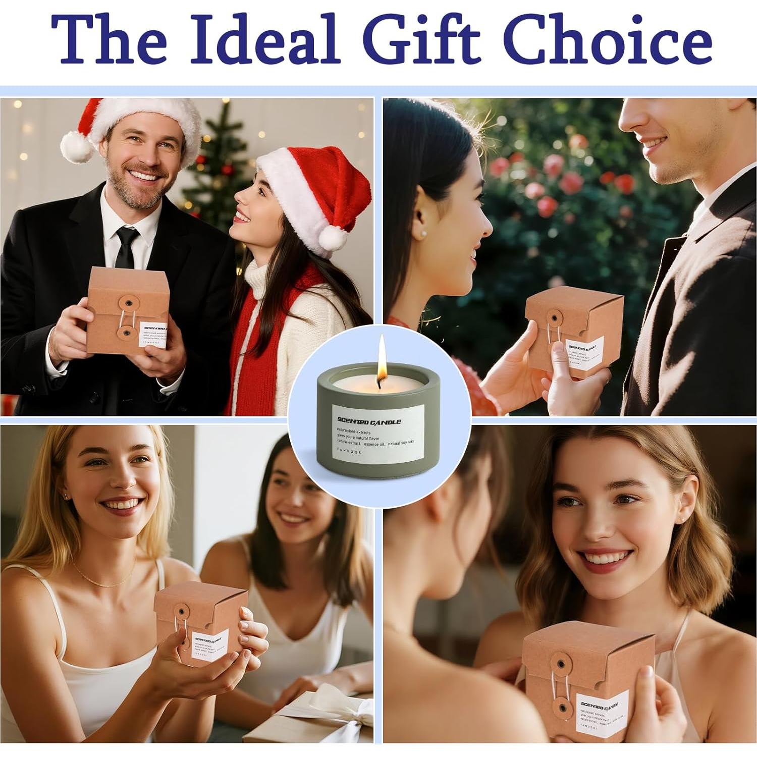 Vela Aromática de Cera de Soja BOLGRLONG en Taza Cemento 8cm