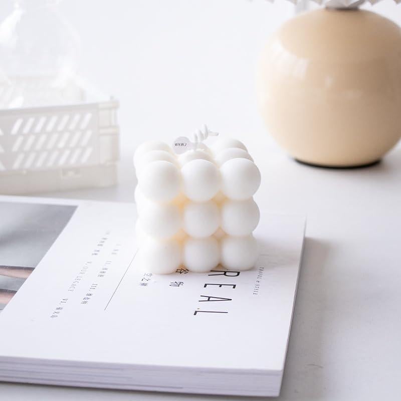 Juego de Velas Aromáticas de Cera de Soja Qianduoduoi 2 Pcs Blanco