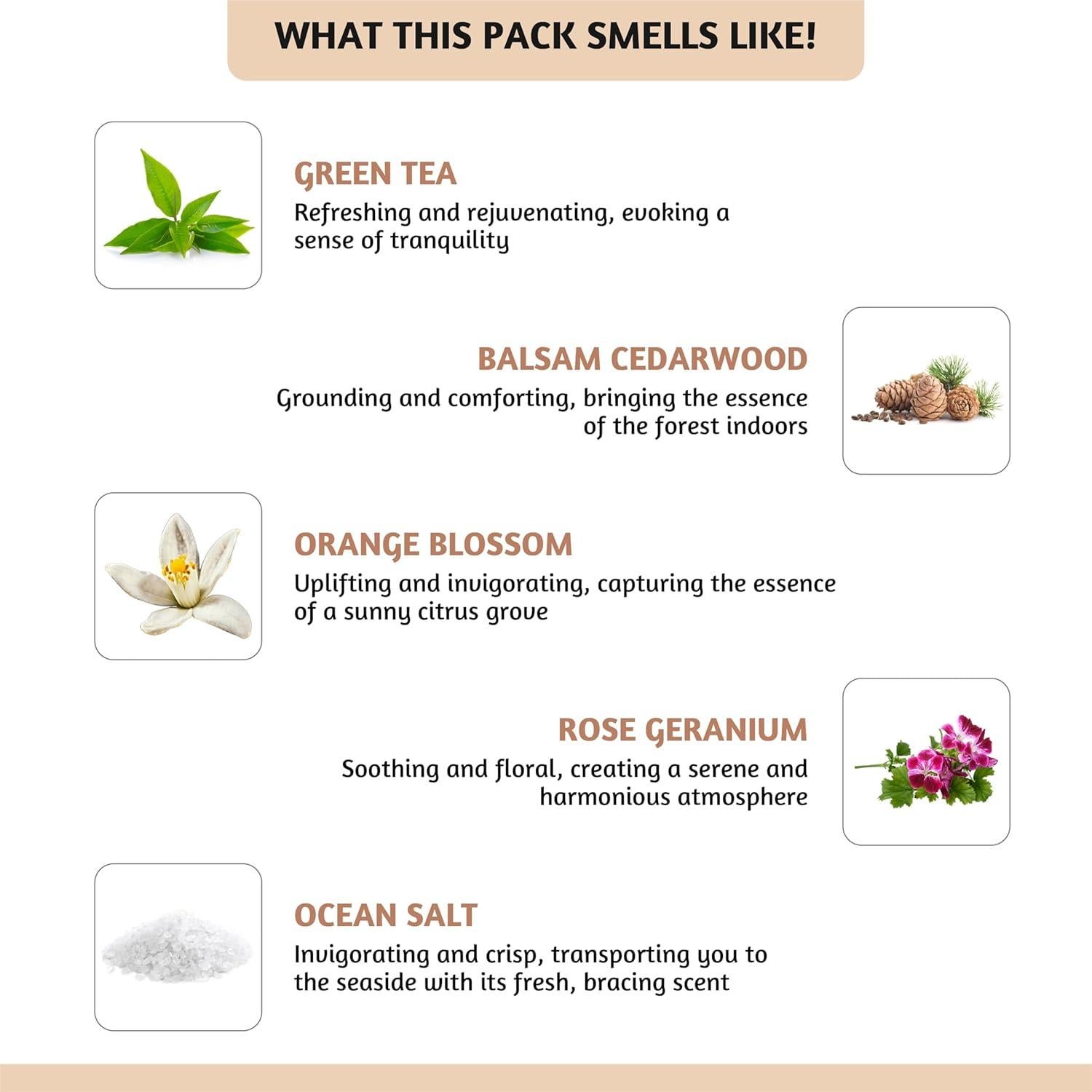 Set de 5 Ceras Aromáticas Folkulture 100% Soja y Palma