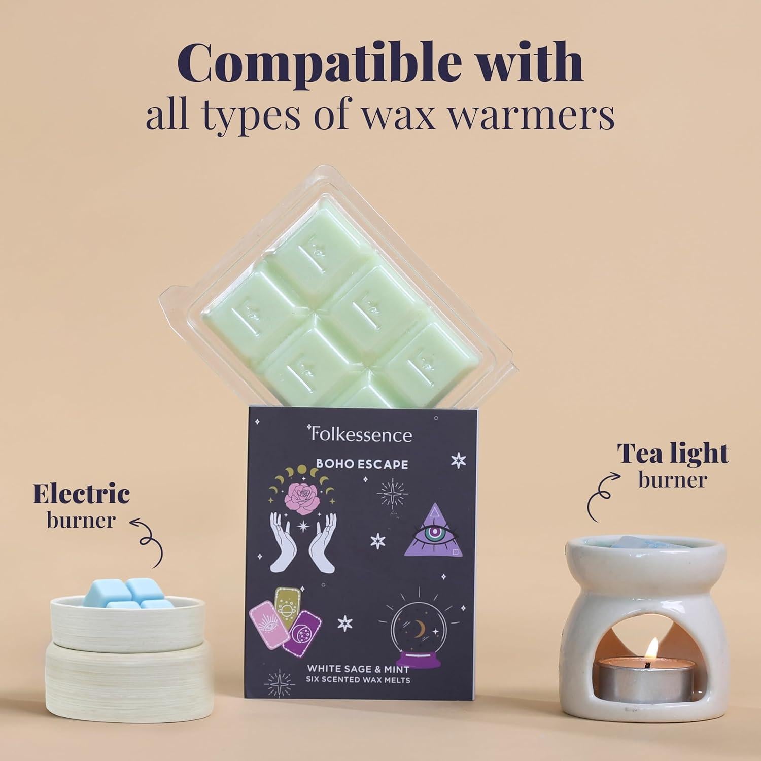 Set de 5 Ceras Aromáticas Folkulture 100% Soja y Palma