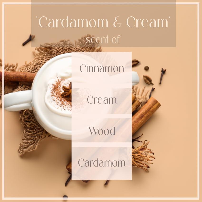 Vela Aromática Cardamomo y Crema - Cera de Soja 226g - Hecha a Mano