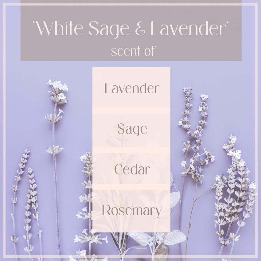 Vela Aromática Salvia Blanca y Lavanda - Cera de Soja 226g