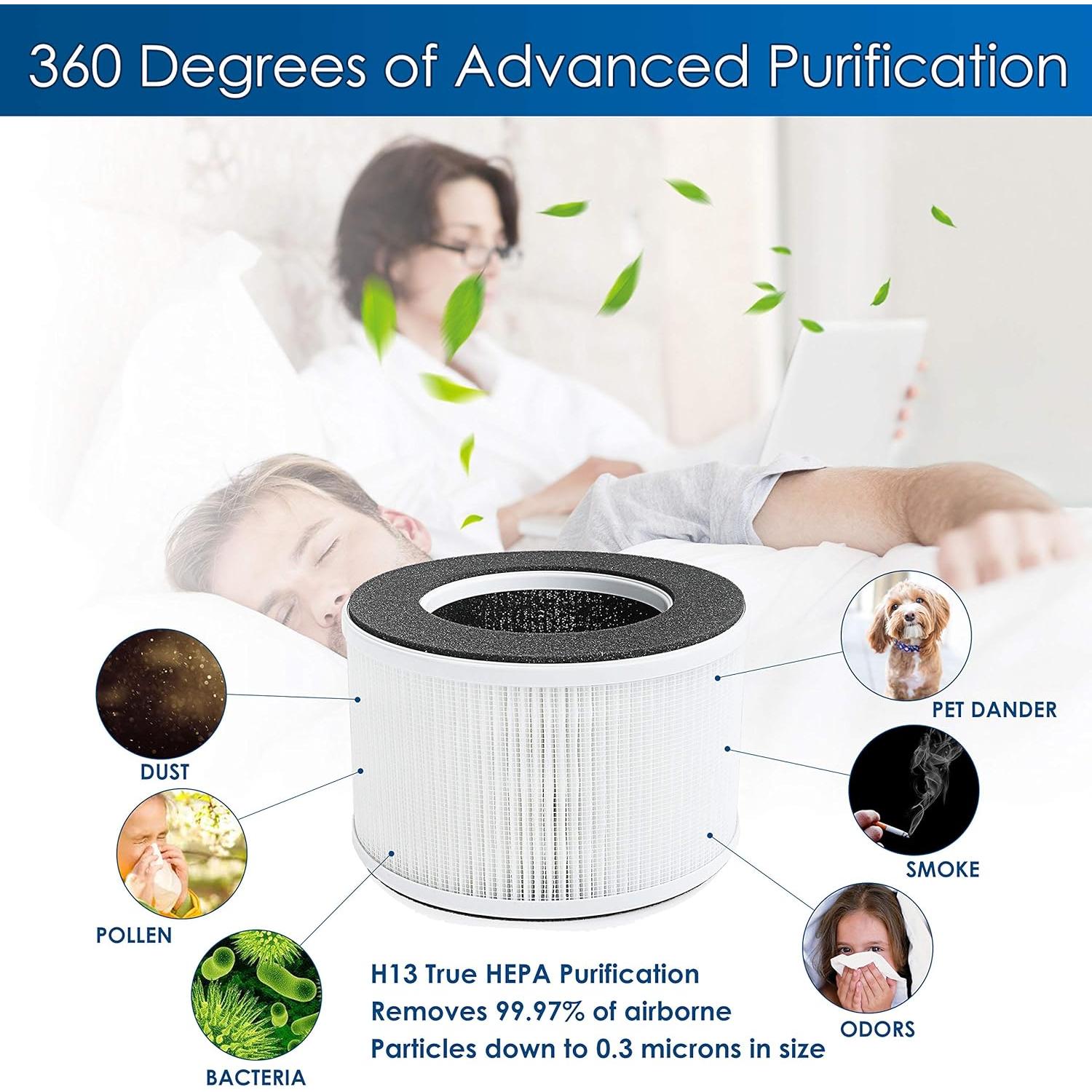 Filtro HEPA True 4-en-1 Flintar para Purificador hOmeLabs