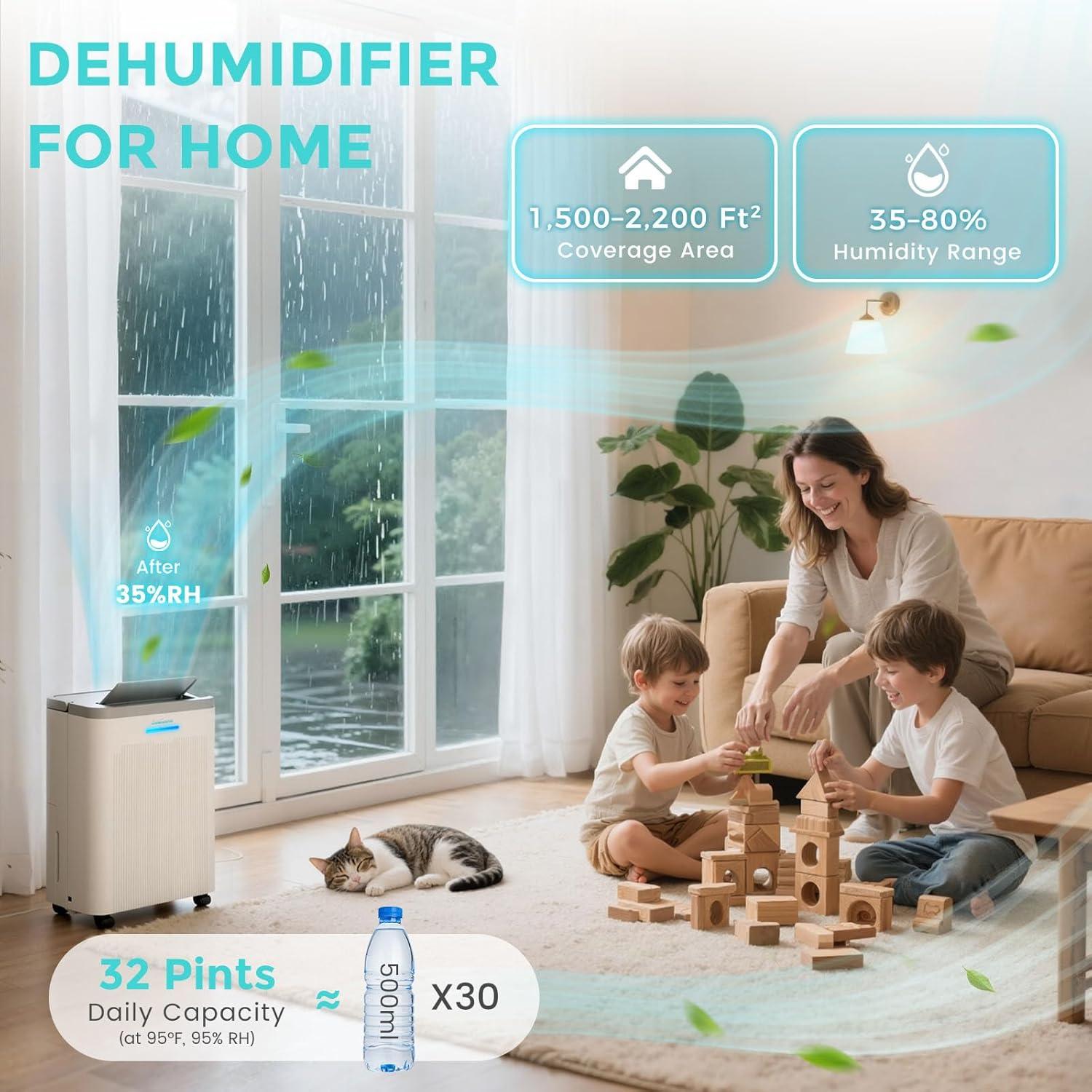 Deshumidificador AIRCYAN GF10C-10R 32 Pintas 1500 Pies²