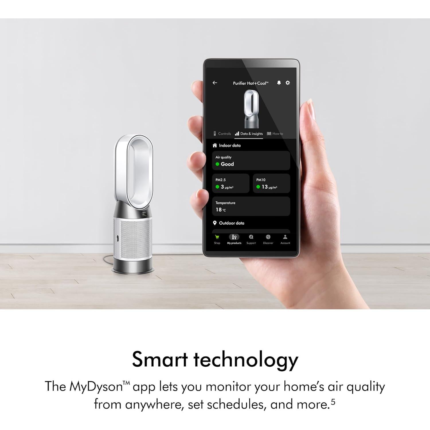 Purificador de Aire Dyson Calor+Frío HP1 HEPA 99.97%
