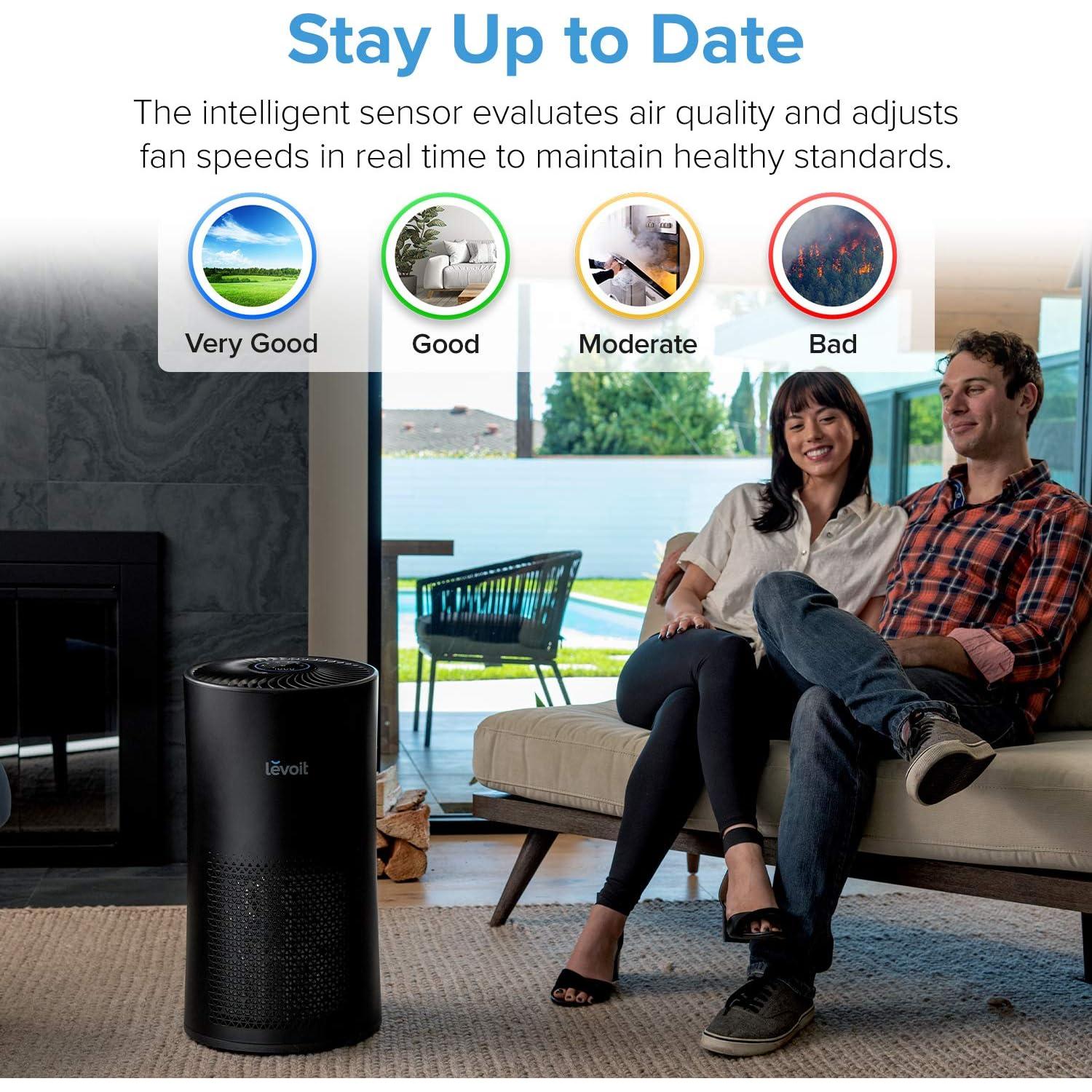 Purificador de Aire LEVOIT LV-H133 3-en-1 para Hogar 197 m²