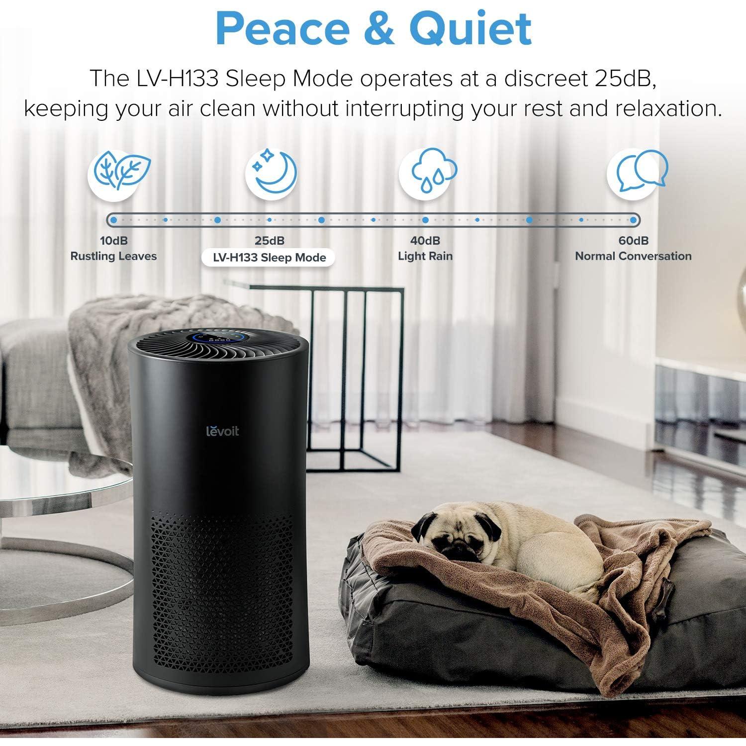 Purificador de Aire LEVOIT LV-H133 3-en-1 para Hogar 197 m²