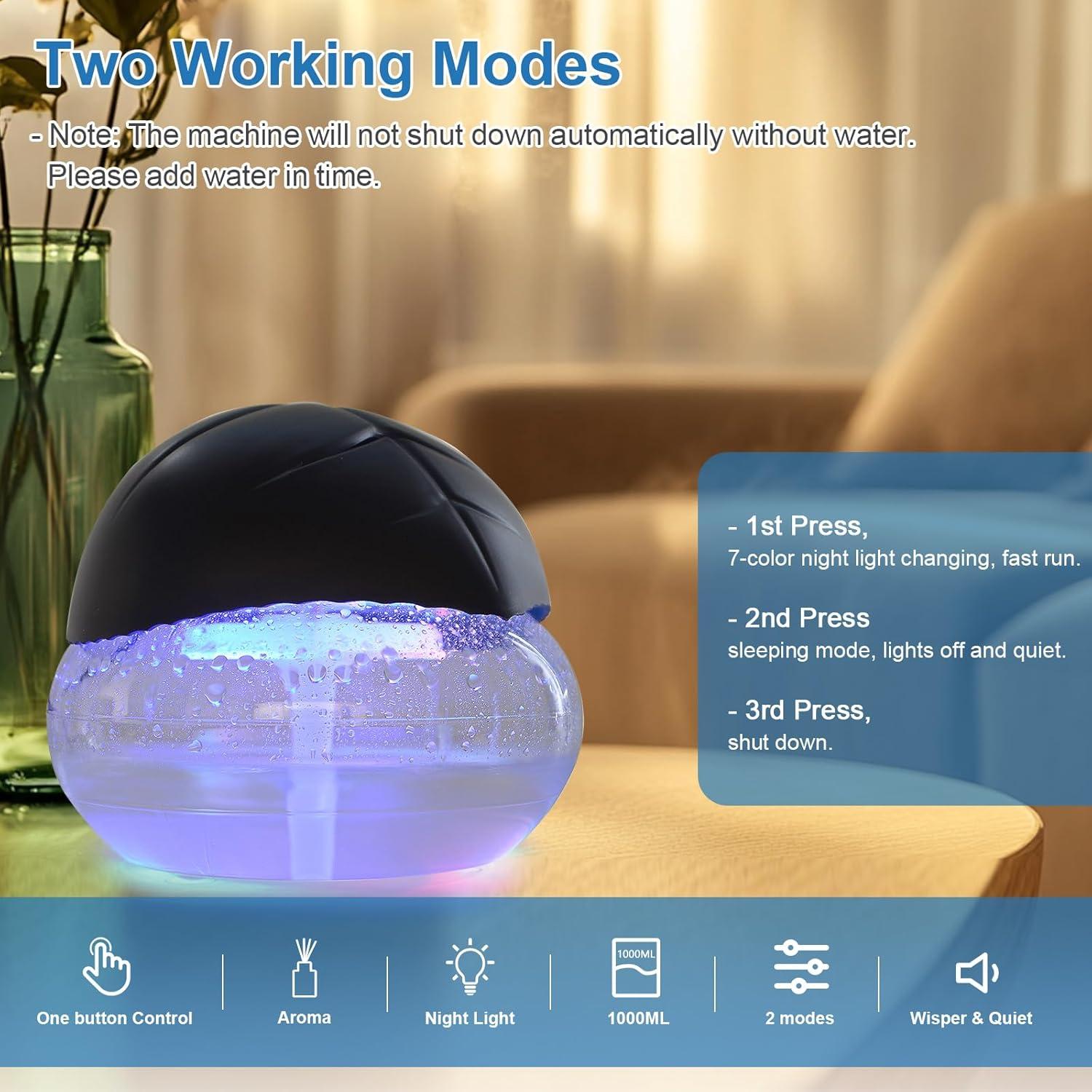 Purificador de Aire a Base de Agua AP Airpleasure KS-05CL-N 1000ml Negro