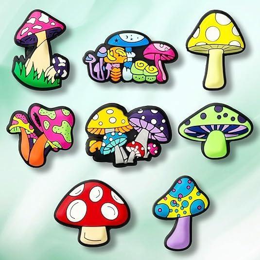 Encantos de Zapato de Hongo Fungi Fun 20pcs Luminiscentes