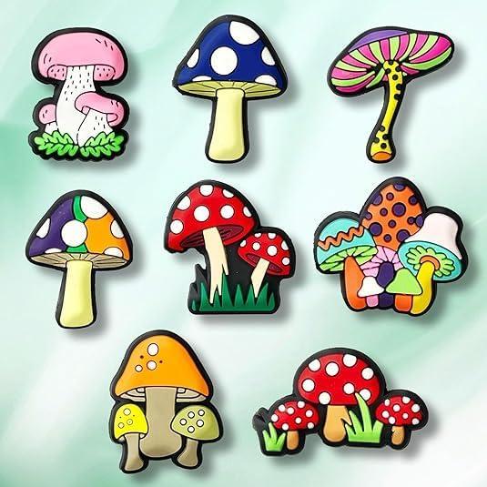 Encantos de Zapato de Hongo Fungi Fun 20pcs Luminiscentes