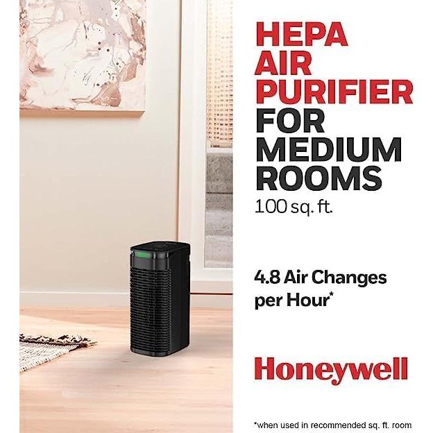 Purificador de Aire HEPA Honeywell HPA080 para 45 m², Negro