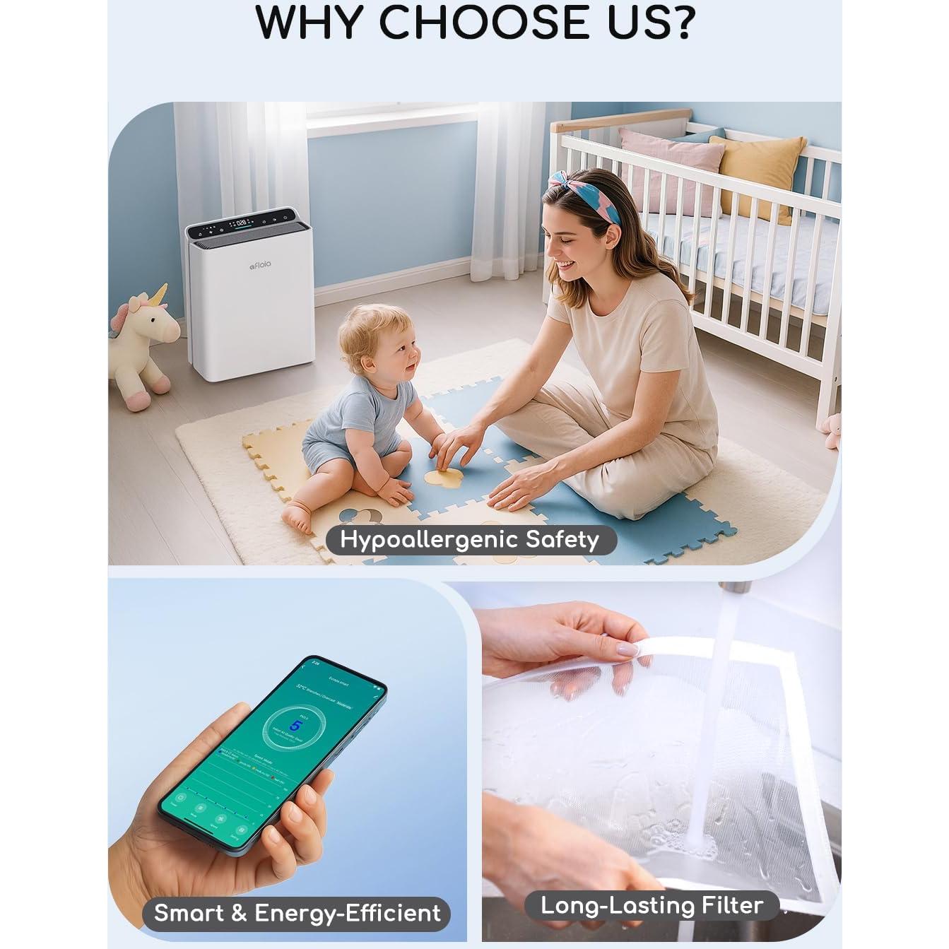 Purificador de aire Afloia Europa Smart 280 m³/h para 40 m²