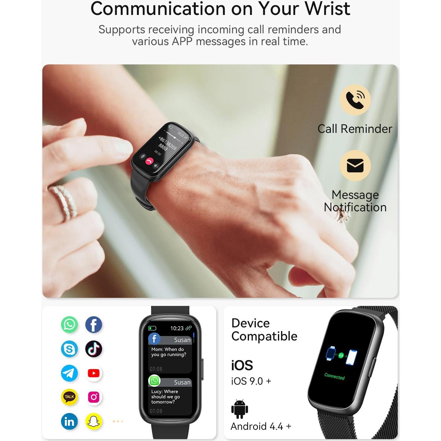 Reloj Inteligente RUXINGX CS5 Fitness con Monitor Cardíaco IP68