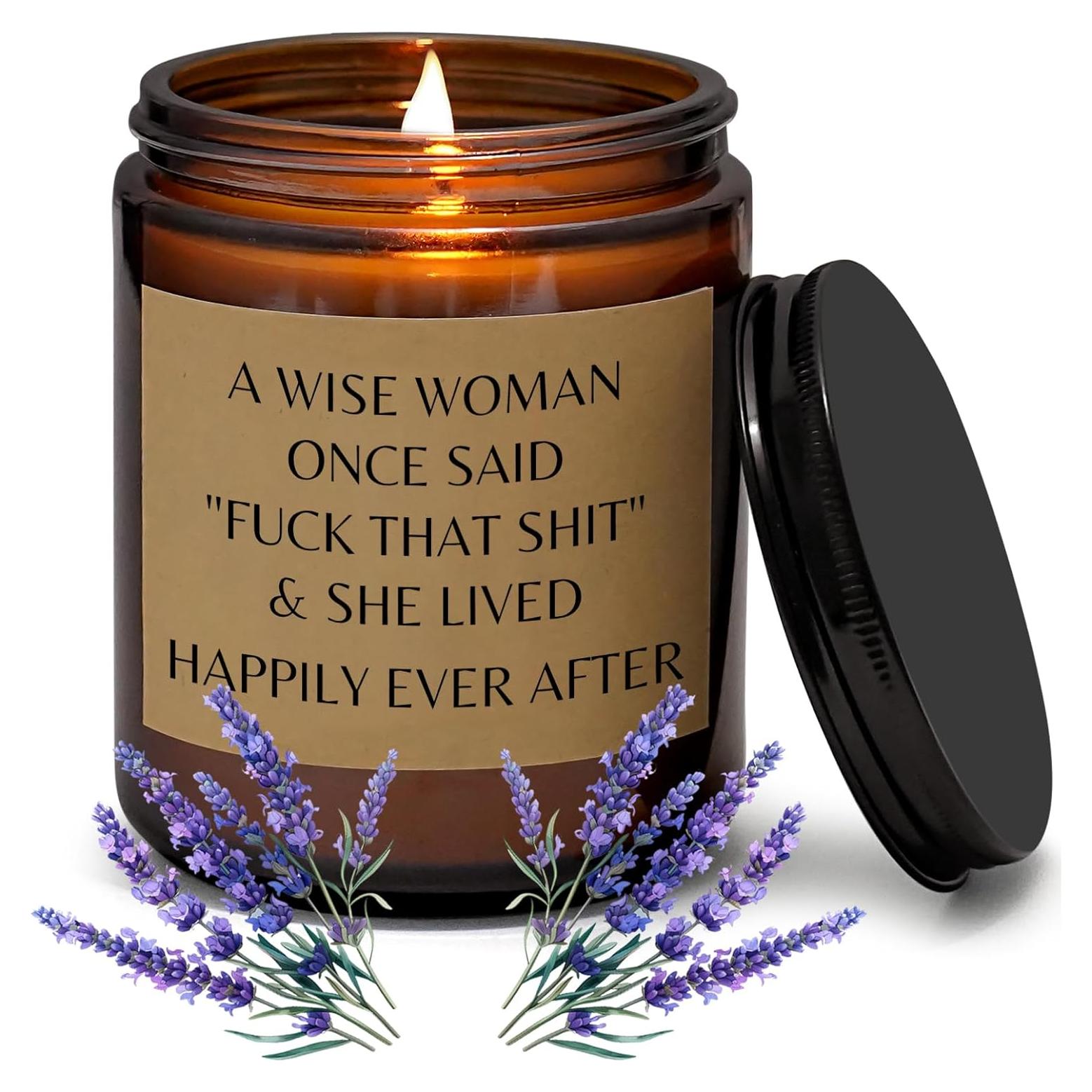 Vela Aromática de Lavanda CWEGSJ 7oz Regalo de Jubilación