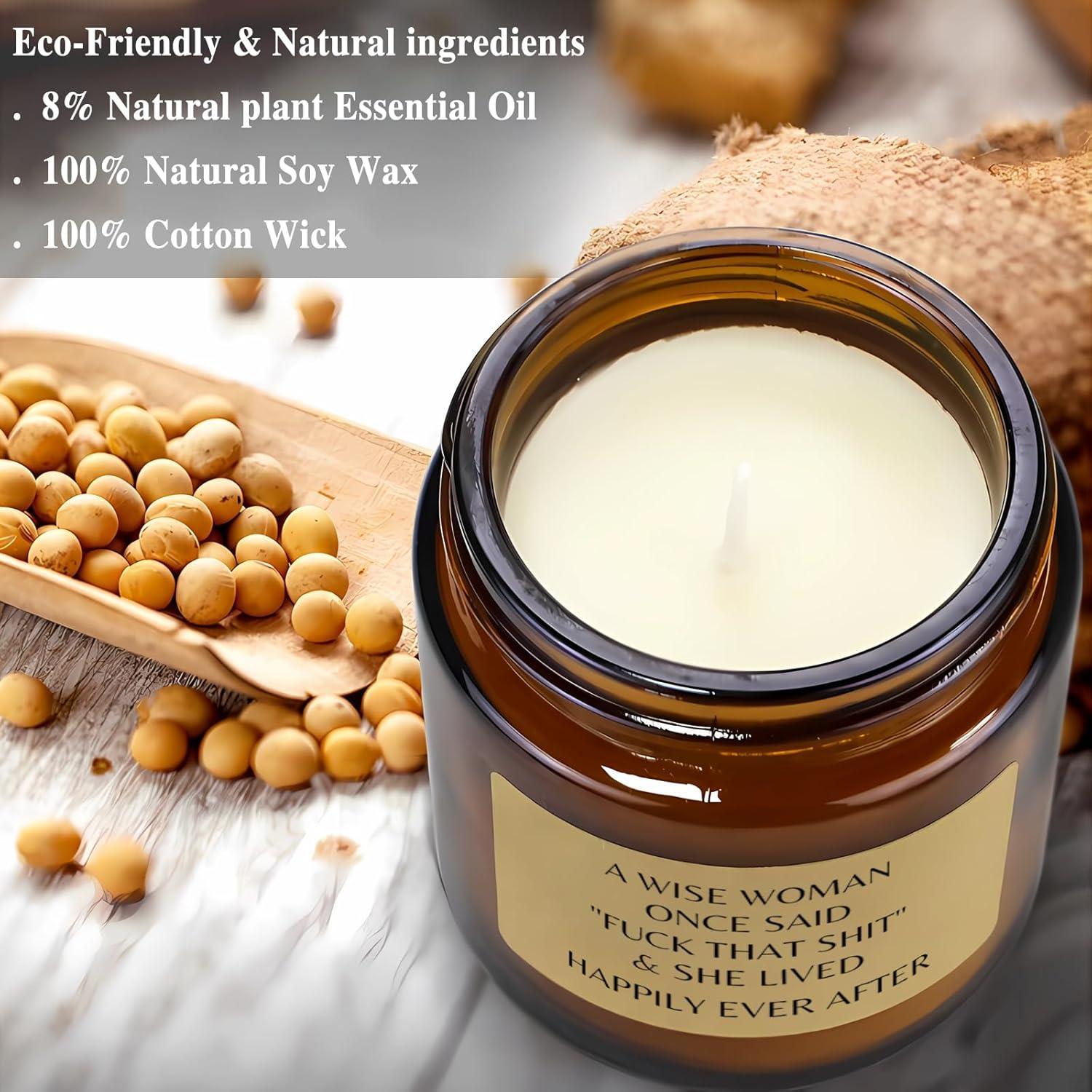 Vela Aromática de Lavanda CWEGSJ 7oz Regalo de Jubilación