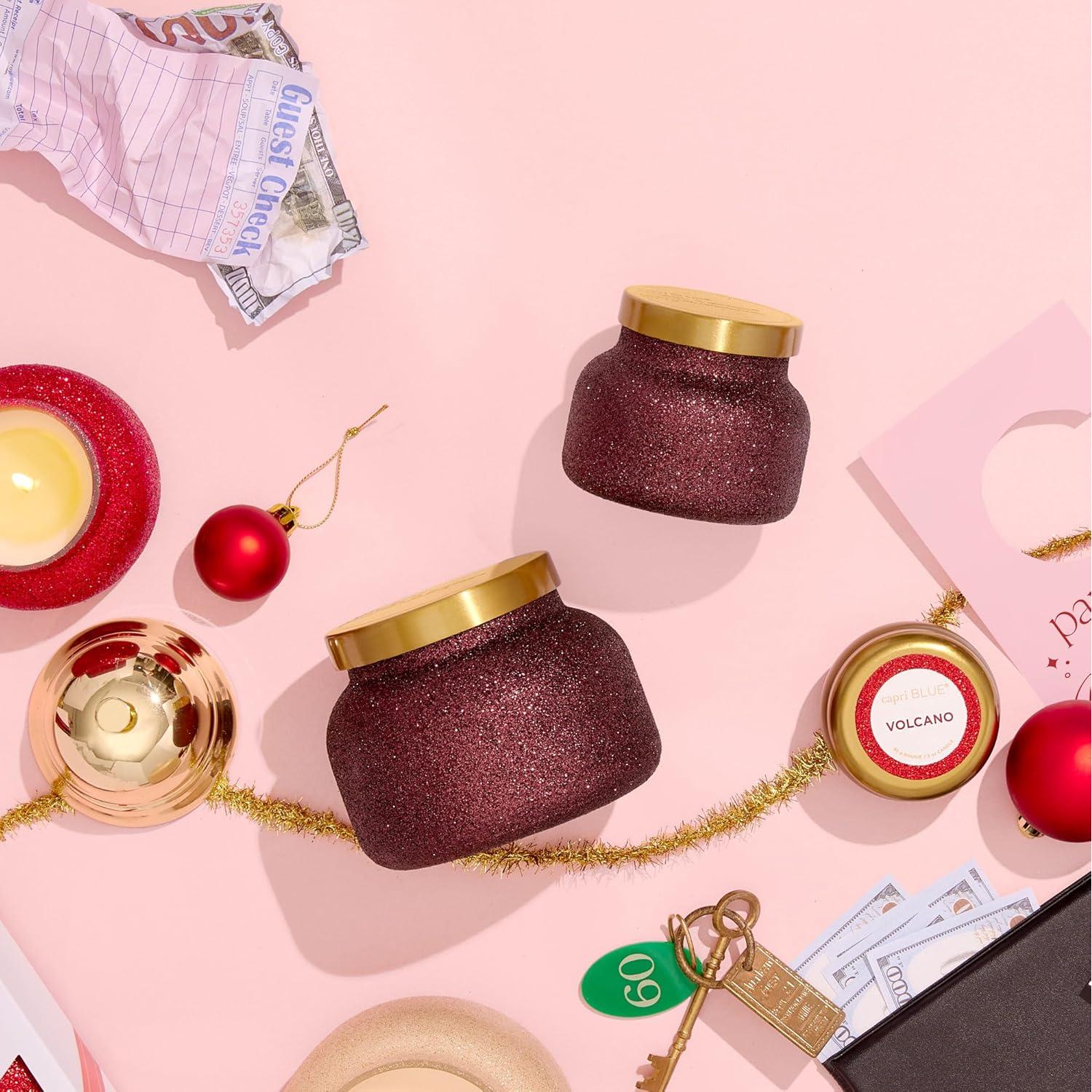 Vela Aromática Glam Jar Capri Blue Tinsel & Spice 226.8 g