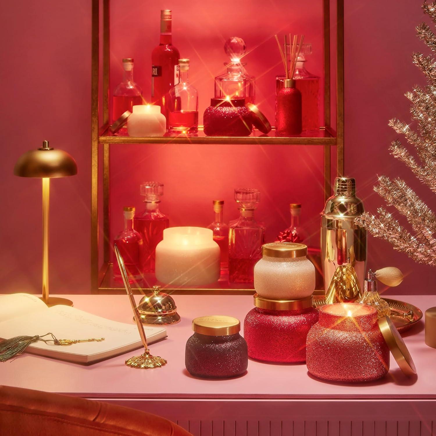 Vela Aromática Glam Jar Capri Blue Tinsel & Spice 226.8 g