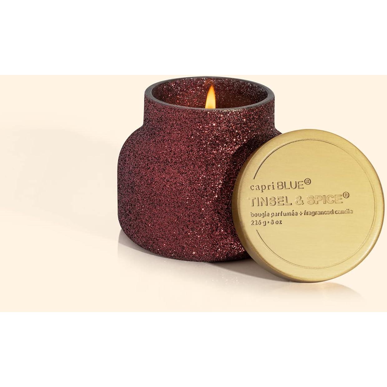 Vela Aromática Glam Jar Capri Blue Tinsel & Spice 226.8 g