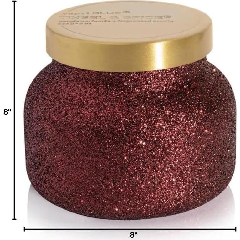 Vela Aromática Glam Jar Capri Blue Tinsel & Spice 226.8 g