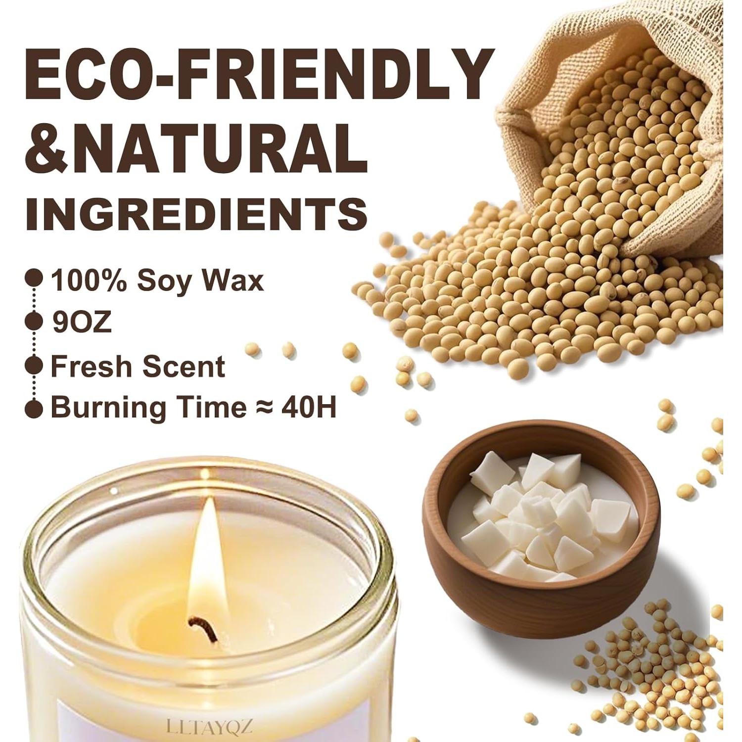 Vela Aromática de Lavanda 255g LLTAYQZ - Regalo para Nuevos Padres