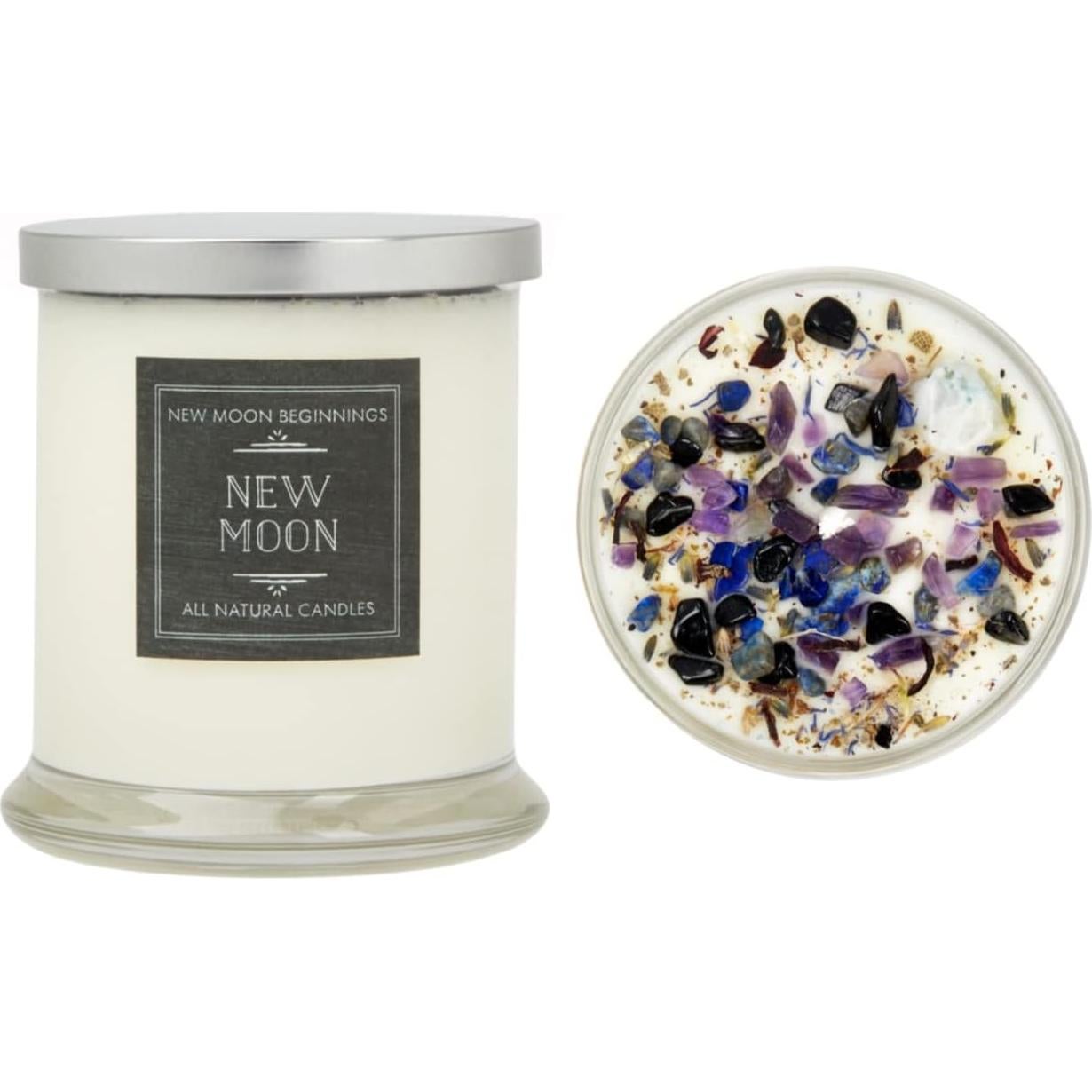 Vela de Luna Nueva 12 oz - Nuevos Comienzos - Aromaterapia